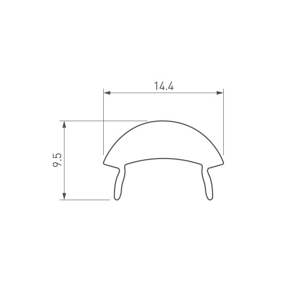 Экран с линзой SATIN-10-90 для PDS, MIC (Arlight, Пластик)