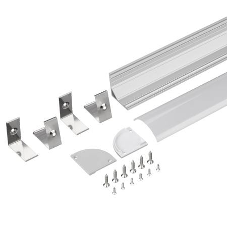 Профиль с экраном SL-KANT-H30-2000 ANOD+OPAL (Arlight, Алюминий)