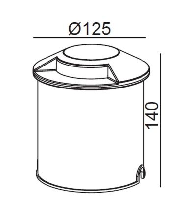 Встраиваемый светильник OASIS LIGHT, Темно-серый, Модерн, W71214 Gr