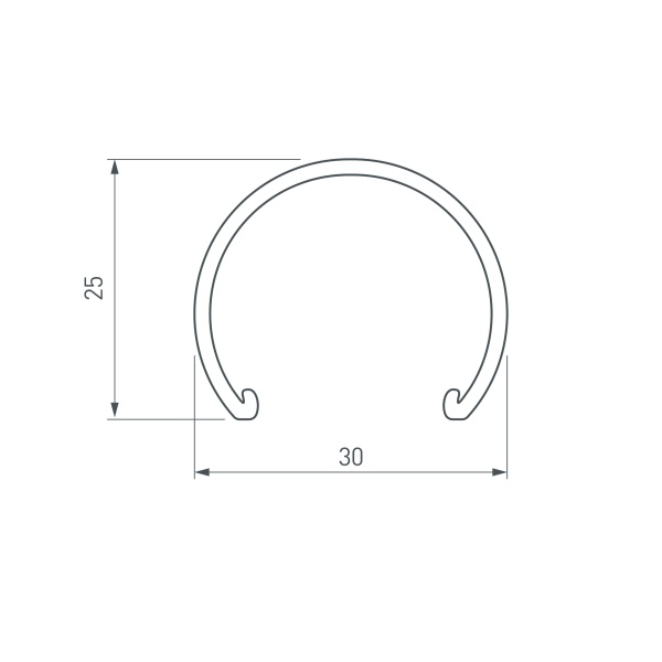 Экран матовый ROUND-D30 OPAL (Arlight, Пластик)