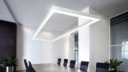 Подвесной светильник прямоугольный черный SILED CUADRA-PROF-02 1000х520х50х70 (71 Вт)