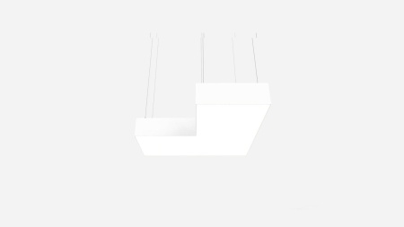 Г-образный светильник подвесной белый SILED CUBO 450х450х100 (21 Вт)