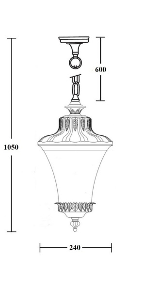 Подвесной светильник YAOHUA LUX, Черный, Классика, 86405 Bl