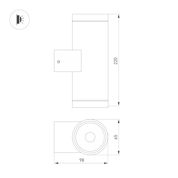 Светильник LGD-RAY-WALL-TWIN-R65-2x12W Day4000 (GR, 6 deg, 230V) (Arlight, IP65 Металл, 3 года)