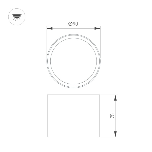 Светильник SP-BISCOTTO-R90-8W Warm3300-MIX (WH-GD, 80 deg, 230V) (Arlight, IP54 Металл, 5 лет) Светильник SP-BISCOTTO-R90-8W Warm3300-MIX (WH-GD, 80 deg, 230V) (Arlight, IP54 Металл, 5 лет)