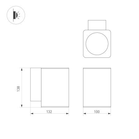 Светильник LGD-EVO-WALL-S100x100-12W Warm3000 (GR, 44 deg, 230V) (Arlight, IP54 Металл, 3 года) Светильник LGD-EVO-WALL-S100x100-12W Warm3000 (GR, 44 deg, 230V) (Arlight, IP54 Металл, 3 года)
