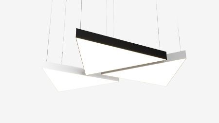 Подвесной светильник треугольный черный SILED TRIGON 1800х1560х100 (153 Вт)