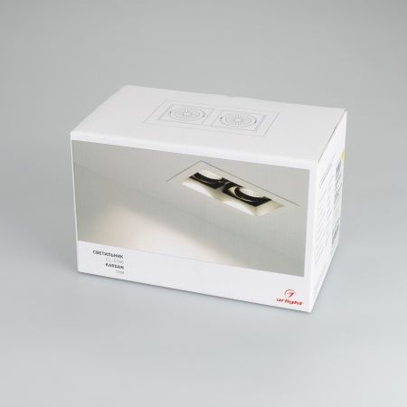 Светильник CL-KARDAN-S180x102-2x9W Day (WH-BK, 38 deg) (Arlight, IP20 Металл, 3 года)