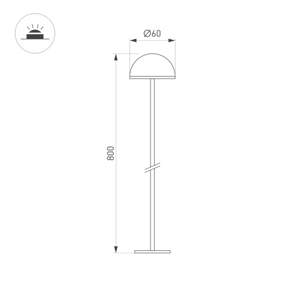 Светильник KT-ENOKI-BOLL-H800-2W Warm3000 (WH, 100 deg, 24V) (Arlight, IP65 Металл, 3 года)
