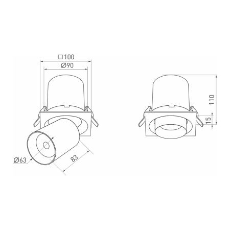 Светильник LGD-PULL-S100x100-10W White6000 (WH, 20 deg) (Arlight, IP20 Металл, 3 года)