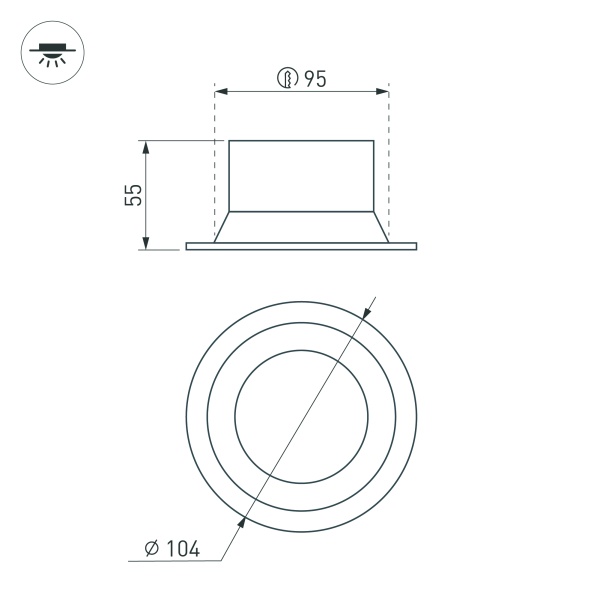 Светильник MS-BREEZE-BUILT-R104-12W Warm2700 (BK, 85 deg, 230V) (Arlight, IP20 Металл, 5 лет) Светильник MS-BREEZE-BUILT-R104-12W Warm2700 (BK, 85 deg, 230V) (Arlight, IP20 Металл, 5 лет)