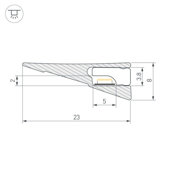 Профиль SL-MINI-SHELF-H8-2000 ANOD OLIVE GREY (Arlight, Алюминий)