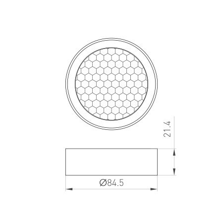 Фильтр сетчатый с посадочным кольцом LGD-HONEYCOMB-RING-R85 (WH) (Arlight, Металл)