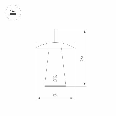 Светильник SP-PATIO-TAB-2W Warm3000 (BK, 127 deg) (Arlight, IP54 Металл, 2 года)