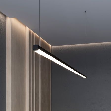 Профиль с экраном LINE-D-3734-2000 TETRA BLACK+OPAL (Arlight, Алюминий)