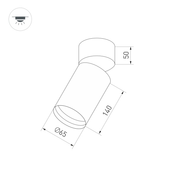 Светильник SP-POLO-SURFACE-FLAP-R65-8W Day4000 (WH-WH, 40 deg) (Arlight, IP20 Металл, 5 лет)