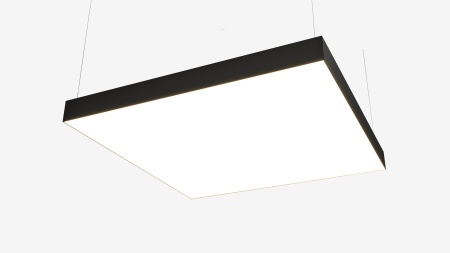 Подвесной светильник квадрат черный  SILED CUADRA 600х600х100 (49 Вт)