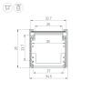 Профиль LINE-3535-BENT-SIDE-2000 ANOD (Arlight, Алюминий) Профиль LINE-3535-BENT-SIDE-2000 ANOD (Arlight, Алюминий)