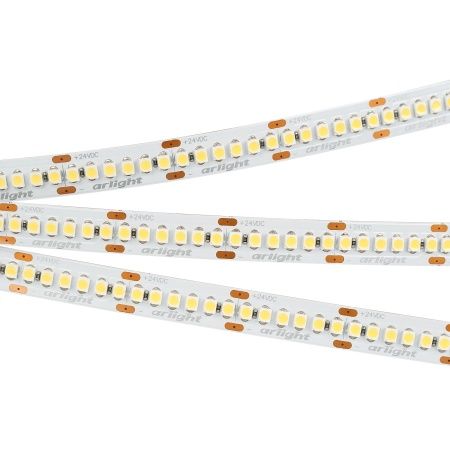 Лента RT-A240-10mm 24V White6000 (19.2 W/m, IP20, 3528, 5m) (Arlight, Открытый)