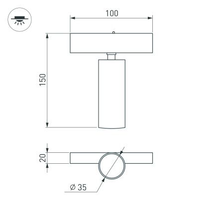 Светильник MAG-SPOT-25-R120-12W Day4000 (BK, 30 deg, 24V, DALI) (Arlight, IP20 Металл, 3 года)