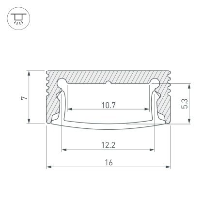 Профиль SL-SLIM-H7-2000 ANOD (Arlight, Алюминий)