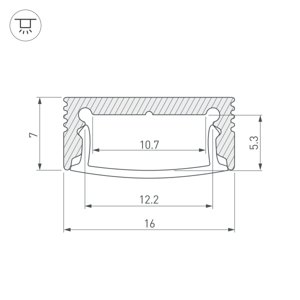Профиль SL-SLIM-H7-2000 ANOD (Arlight, Алюминий)