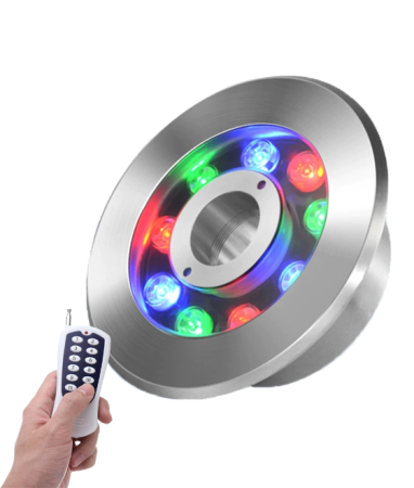 Светильник для фонтанов, UG8209, AC12V  9W  IP68 WH, сатин-никель