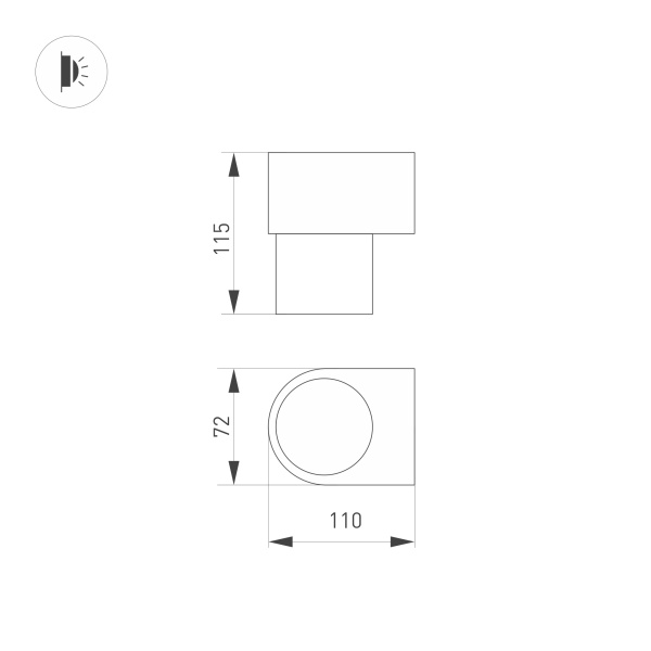 Светильник SP-SPICY-WALL-S115x72-6W Day4000 (BK, 40 deg) (Arlight, IP20 Металл, 3 года)