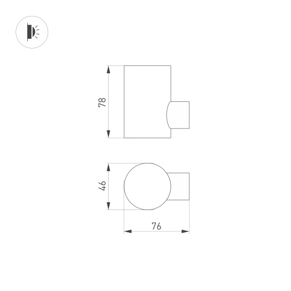 Светильник LGD-RAY-WALL-R46-3W Warm3000 (GR, 24 deg, 230V) (Arlight, IP65 Металл, 3 года) Светильник LGD-RAY-WALL-R46-3W Warm3000 (GR, 24 deg, 230V) (Arlight, IP65 Металл, 3 года)