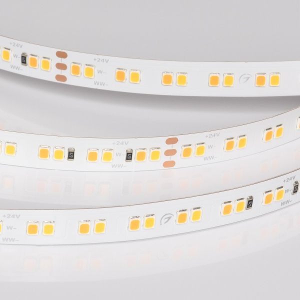 Лента UL-A160-10mm 24V Warm-MIX (15 W/m, IP20, 5m) (Arlight, Изменяемая ЦТ)