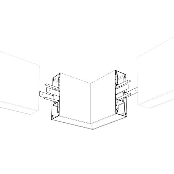 Угол S2-WALL-X2-H128-L90N внутренний (Arlight, Металл)
