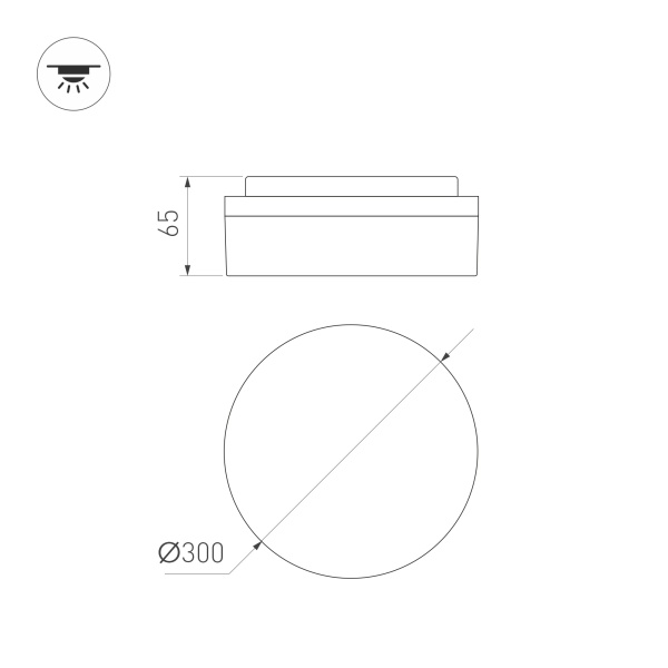 Светильник CL-BOUWER-MOTION-R300-21W Day4000-MIX (WH, 110 deg, 230V) (Arlight, IP54 Пластик, 5 лет) Светильник CL-BOUWER-MOTION-R300-21W Day4000-MIX (WH, 110 deg, 230V) (Arlight, IP54 Пластик, 5 лет)