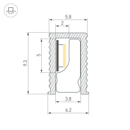 Профиль SL-MINI-6-H9-2000 ANOD OLIVE GREY (Arlight, Алюминий)