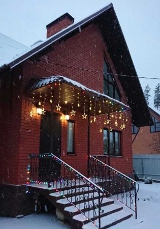 Гирлянда занавес Звезды D6306 SD 3х0,9 м 138 LED IP44 белый