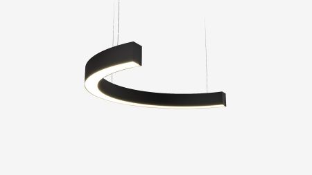 Подвесной светильник полукруг черный SILED NIMBUS-HALF 600х300х100х60 (20 Вт)