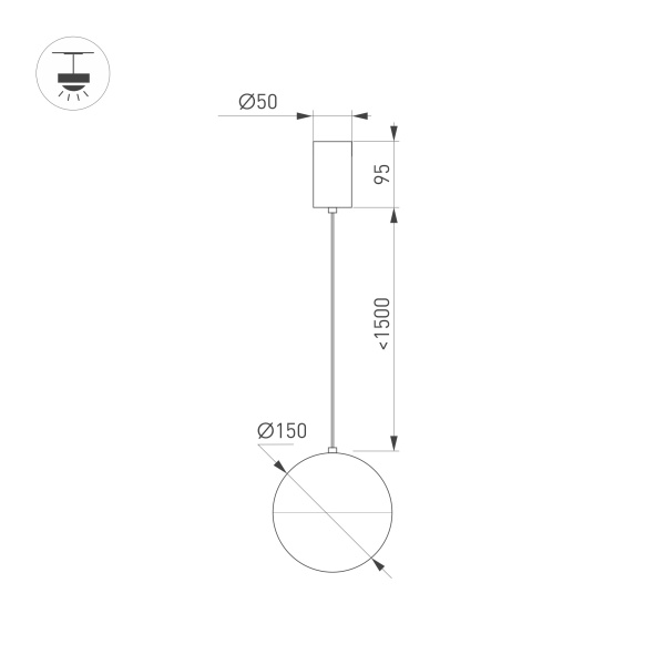 Светильник SP-EMISFERO-R150-6W Warm000 (WH, 170 deg, 230V) (Arlight, IP20 Металл, 3 года)