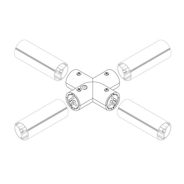 Соединитель профиля ROUND-D36-360-X90 (Arlight, Металл)