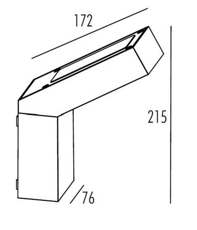 Настенный светильник OASIS LIGHT, Черный, Модерн, W2999 Bl