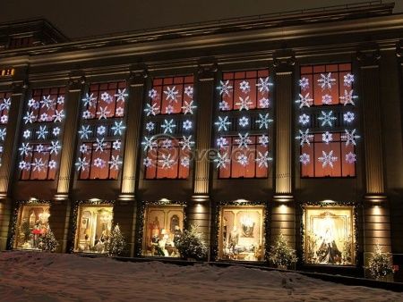 Мотив "снежинка" LED с контроллером