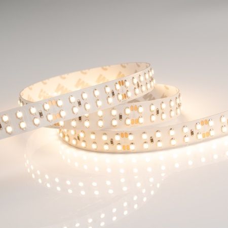 Лента RT 2-5000 24V Warm2400 2x2 (3528, 1200 LED, LUX) (Arlight, 19.2 Вт/м, IP20)