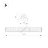 Светильник SP-LAGERN-L1500-250W Day5000 (WH, 60х110 deg, 230V) (Arlight, IP65 Металл, 5 лет)