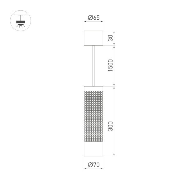 Светильник SP-SPICY-HANG-R70-13W Warm3000 (GD, 50 deg, 230V) (Arlight, IP20 Металл, 3 года)