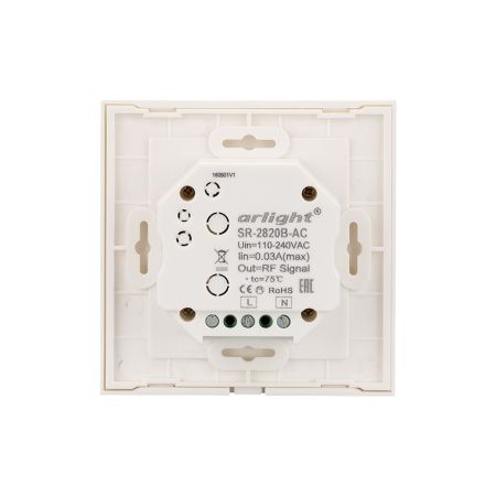 Панель Sens SR-2820B-AC-RF-IN White (220V,RGBW,1 зона) (Arlight, IP20 Пластик, 3 года) Панель Sens SR-2820B-AC-RF-IN White (220V,RGBW,1 зона) (Arlight, IP20 Пластик, 3 года)