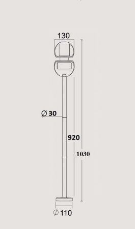 На солнечных батареях светильник Lutec, Светло-серый, Модерн, P9011-1030 S