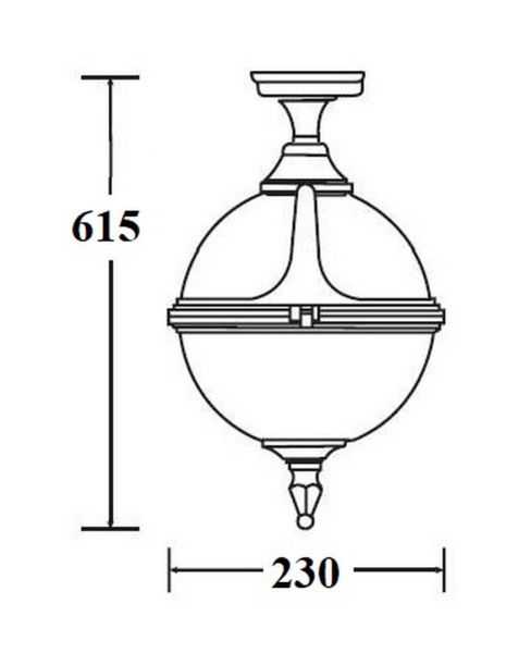 Потолочный светильник YAOHUA LUX, Черный, Классика, 88405A Bl