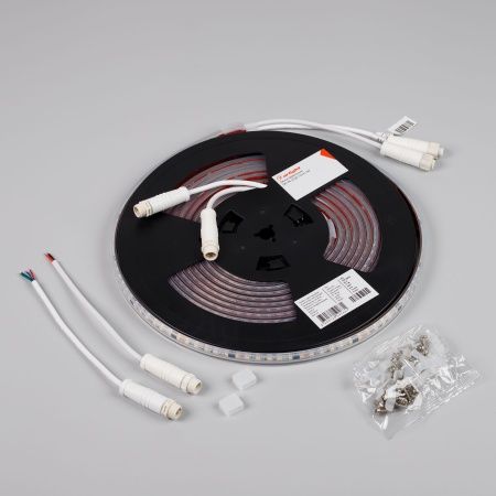 Лента герметичная SPI-PS-A120-12mm 24V White6000-PX6-BPT (11 W/m, IP67, 2835, 5m) (Arlight, бегущий огонь)