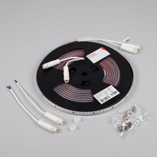 Лента герметичная SPI-PS-A120-12mm 24V White6000-PX6-BPT (11 W/m, IP67, 2835, 5m) (Arlight, бегущий огонь)