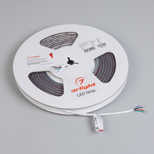 Лента герметичная CSP-PFS-X540-12mm 24V RGB (15 W/m, IP68, TWP100, 5m) (Arlight, -)