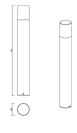 Светильник садово-парковый "Рио", G1637-600, 1*Е27 40W h=0.6m IP44, черный Светильник садово-парковый "Рио", G1637-600, 1*Е27 40W h=0.6m IP44, черный
