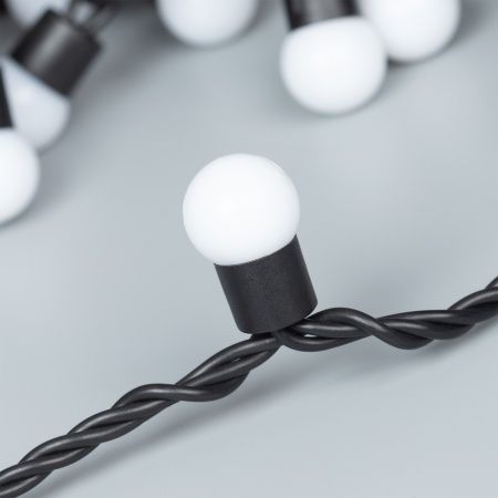 Светодиодная гирлянда ARD-BALL-CLASSIC-D17.5-10000-BLACK-100LED RGB (230V, 7W) (Ardecoled, IP65)